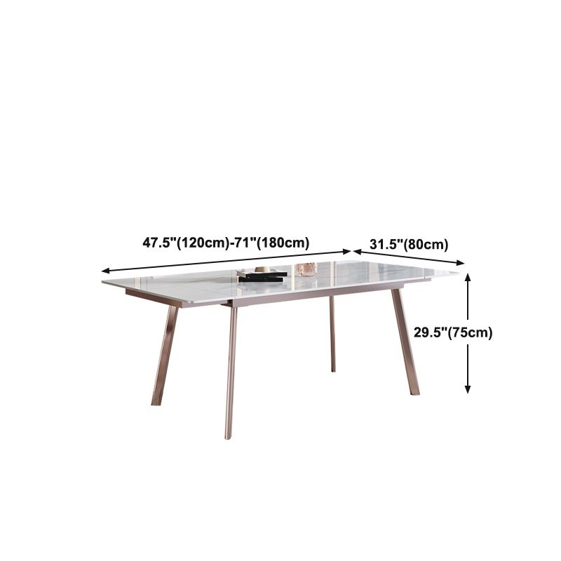 Modern 1/4/5/7 Pieces Rectangle Dinette Set with Sintered Stone Scalable Dining Table Set Clearhalo 'Dining Room Sets' 'Dining Tables & Seating' 'dining_room_set' 'furn' 'furn_dining_room_set' 'Furniture' 'furniture_dining_room_set' 'Kitchen & Dining Furniture' 1200x1200_c320c80c-ca1c-44bd-9e75-3700f1b52fec