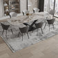 Modern Rectangle Dinette Set 1/3/4/5/7/9 Pieces Sintered Stone Top Dining Table Set Clearhalo 'Dining Room Sets' 'Dining Tables & Seating' 'dining_room_set' 'furn' 'furn_dining_room_set' 'Furniture' 'furniture_dining_room_set' 'Kitchen & Dining Furniture' 1200x1200_c321455e-da4e-4bfc-bf12-5af13b4e25c2