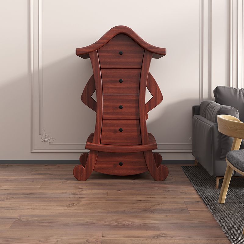 Lencería vertical contemporánea almacenamiento de madera de madera cofre para el hogar