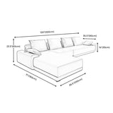 L-Shape Pillow Back Sofa and Chaise Faux Leather/Cotton-Blend Sectional for 4 People Clearhalo 'furn' 'furn_sectionals' 'Furniture' 'furniture_sectionals' 'Living Room Furniture' 'Sectionals' 1200x1200_c3236e6f-7169-4e77-a36f-61ba73bbfbf6