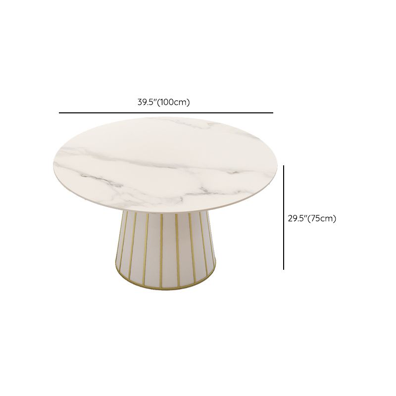 Tavolo da pranzo glam in pietra rotonda 1/7 pezzi set da pranzo per sala da pranzo
