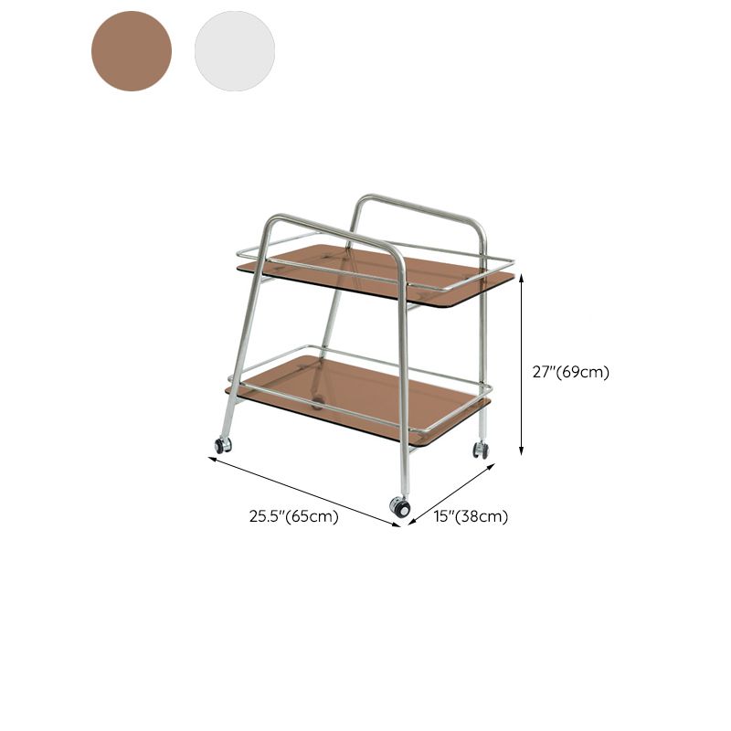 Vidrio modernista con mesa rectangular de la sala de estar de doble nivel rectangular