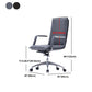 Modern Style Swivel Executive Chair Leather Tilt Mechanism Office Chair