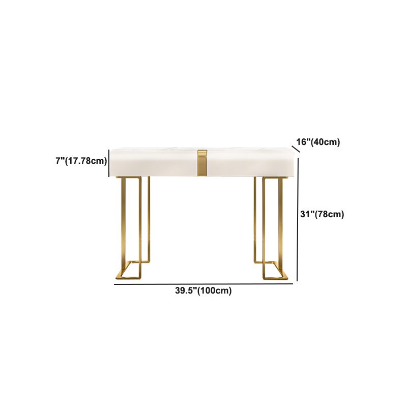 Glam Slate Top Make -up Eitelkeitstisch Tabelle 30,7 "großer beige Schminktisch