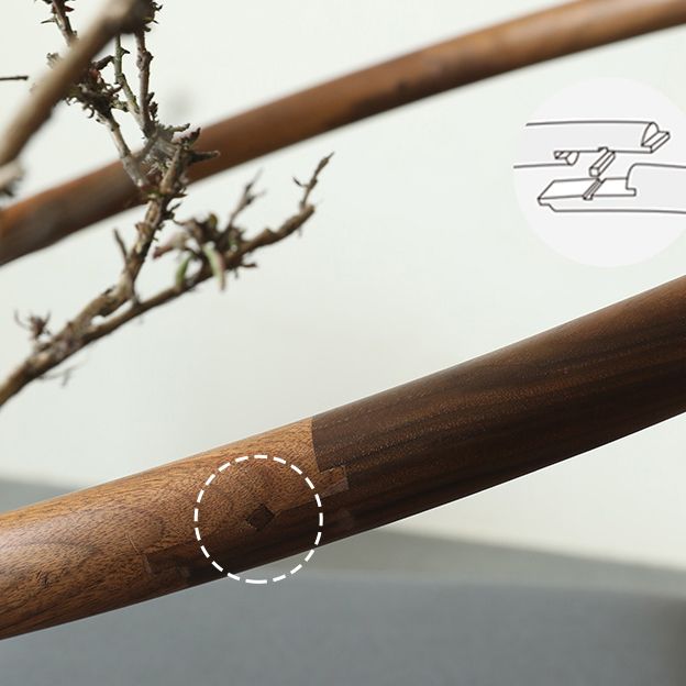 Traditional Kitchen Dining Chair Solid Wood Arm Chair with Cushion