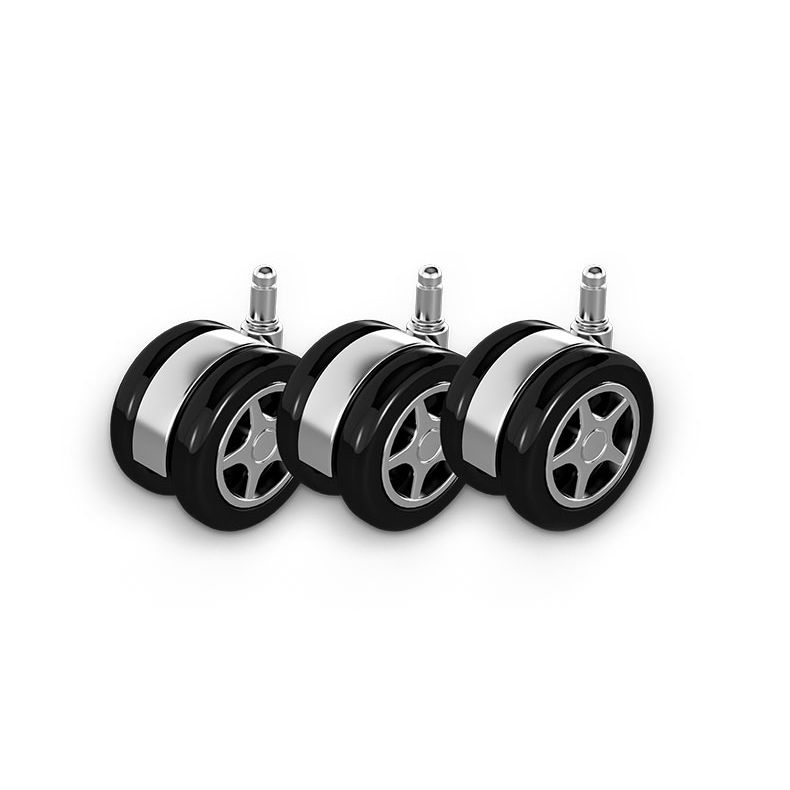 Chaise de bureau en simili cuir et cadre chromé, chaise pivotante à mécanisme d'inclinaison