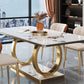 Rectangle Trestle Base Home Furniture Stainless Steel Dining Room Collection for Dining Room Clearhalo ' dining_table' 'Dining Tables & Seating' 'Dining Tables' 'furn' 'furn_dining_table' 'Furniture' 'furniture_dining_table' 'Kitchen & Dining Furniture' 'kitchen&dining_furn' 'kitchen' 'kitchen_dining_table' 1200x1200_c3279d71-404f-4a91-ad68-a2de0475f087