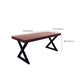 Table de salle à manger en bois de pin pour la maison, Table marron de Style industriel