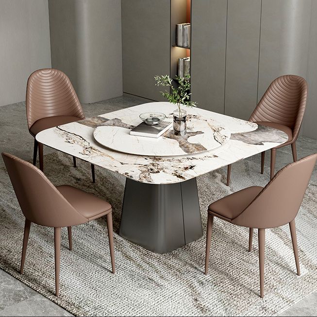 Modern Style Sintered Stone Dining Table Set 1/3/4/5 Pieces Dining Set