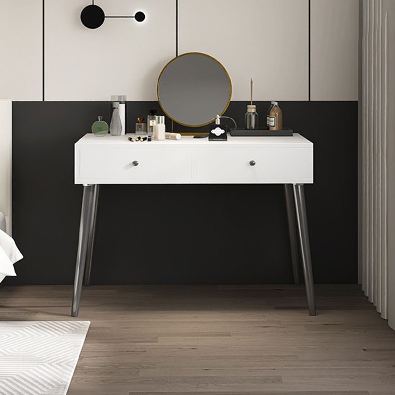 15.75" Wide Make-up Vanity White Makeup Vanity Desk Table with 2 Drawers