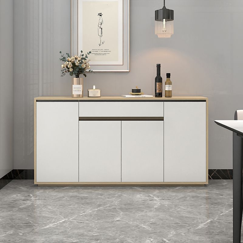 Artificial Wood Living Room Sideboard Cabinet Modern Credenza with Storages and Drawer Clearhalo 'buffet_sideboard' 'Buffets & Sideboards' 'furn' 'furn_buffet_sideboard' 'Furniture' 'furniture_buffet_sideboard' 'Kitchen & Dining Furniture' 1200x1200_c32c90e0-e42f-4cd2-a41a-20cdb9e44509