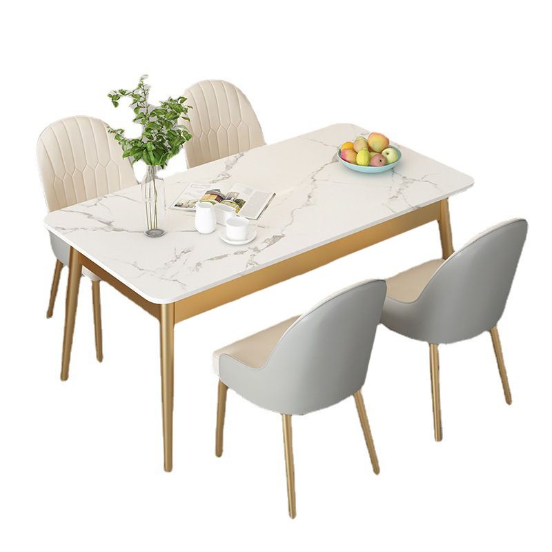 Esszimmer-Luxus-Esstisch, Küche, Stein-Esstisch mit 4 Beinen