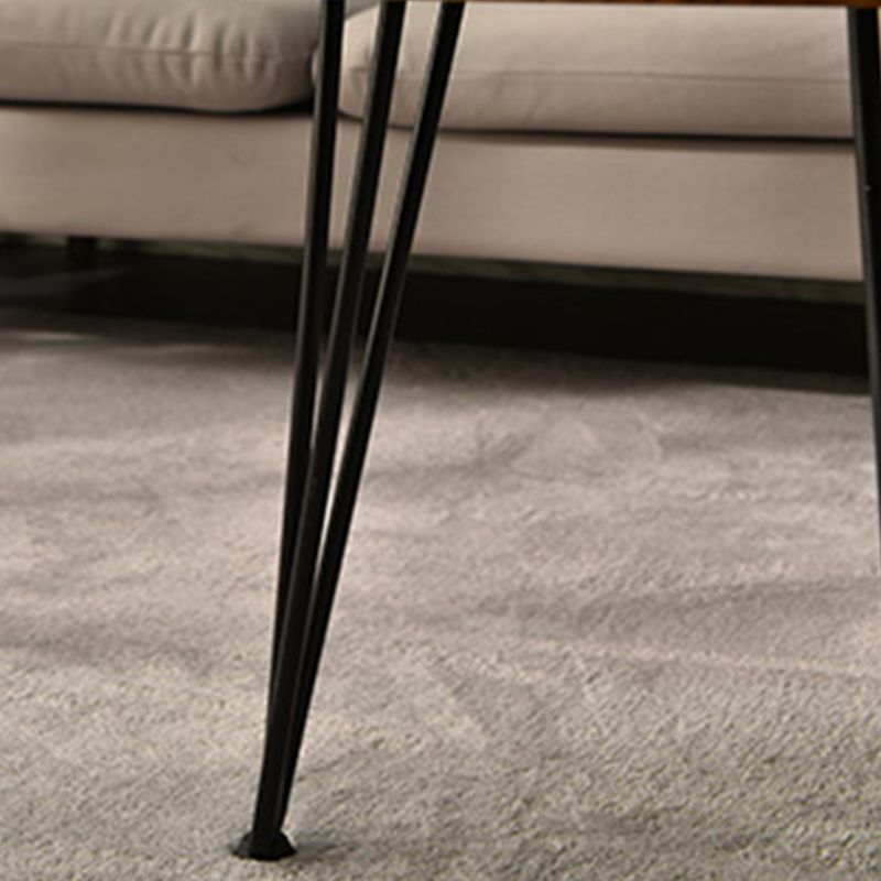 3 Legs Base Design Black Base Plate Countertop Walnut/wood Round Side Table