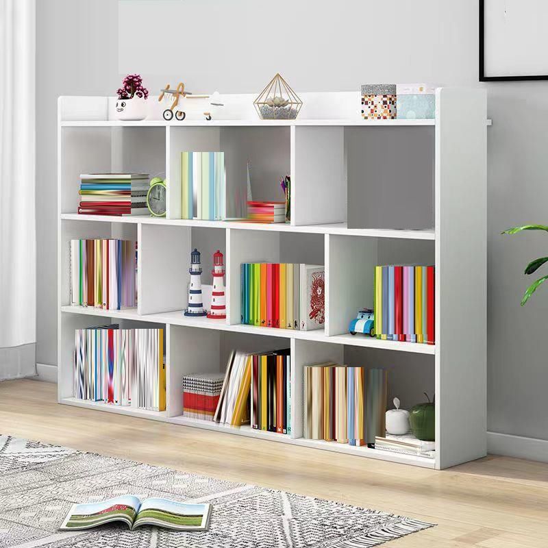 Scandinavian Engineered Wood Bookshelf Standard Open Back Bookcase Clearhalo 'Bookcases' 'furn' 'furn_bookcases' 'Furniture' 'Office Furniture' 1200x1200_c32e6a5f-194c-47b2-a609-564dd754b50f