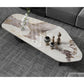 Pedestal Design Marble Metal Steel Black Pedestal Free Shape Coffee Table