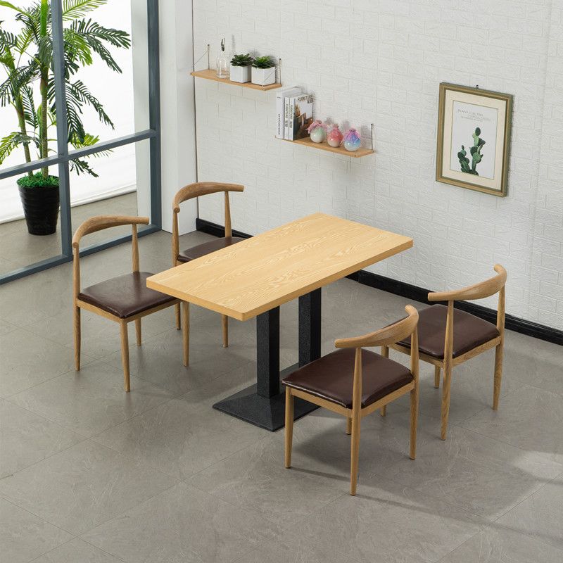 MDF 5 Pcs Modern Dining Room Set with Cow Horn Chairs Standard Height Dinette Set Clearhalo 'Dining Room Sets' 'Dining Tables & Seating' 'dining_room_set' 'furn' 'furn_dining_room_set' 'Furniture' 'furniture_dining_room_set' 'Kitchen & Dining Furniture' 'kitchen&dining_furn' 'kitchen' 1200x1200_c3313644-63c0-4285-afc3-b91b3a54f185