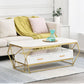 Geometric Slate 2 - Drawer Coffee Cocktail Table with Storage Shelf Clearhalo 'Coffee & Accent Tables' 'Coffee Tables' 'coffee_tables' 'furn' 'furn_coffee_tables' 'Furniture' 'Living Room Furniture' 1200x1200_c3317900-3aa6-4142-b72c-bfd47fa35acb
