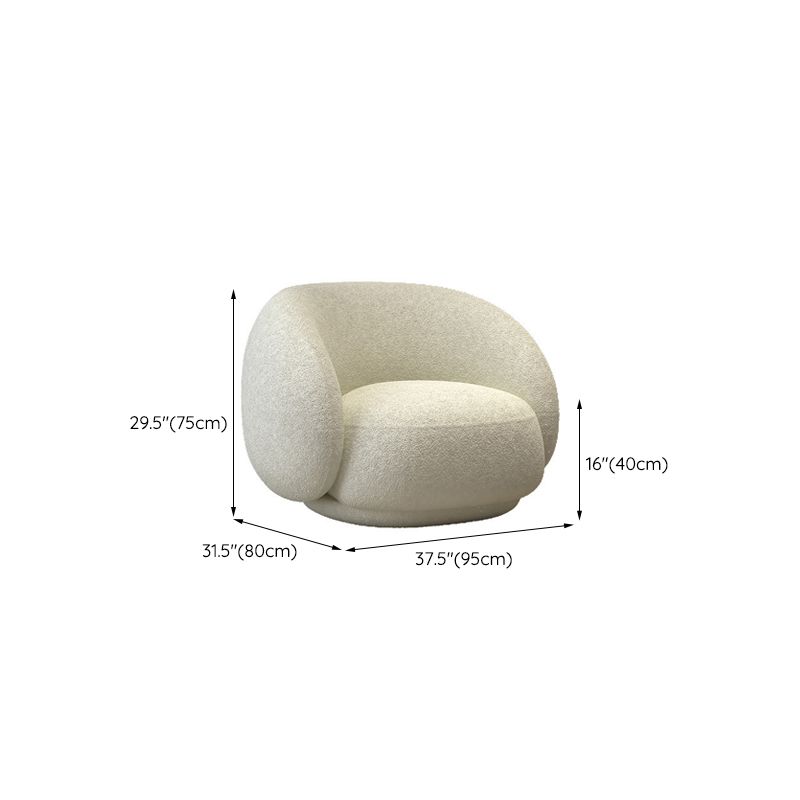 Scandinaves Coussins blancs Tuxedo ARM SALLE COURVE SEATS CURVE