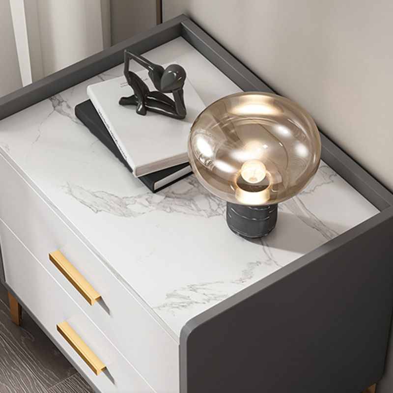 Eigentijdse nachttafel houten nachtkastje met 2 laden