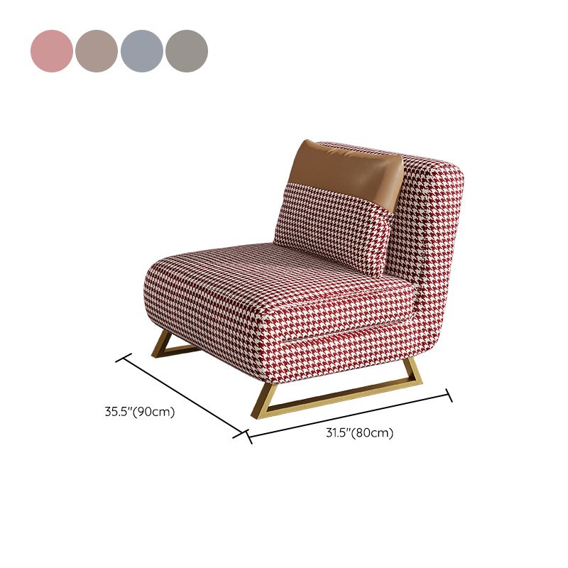 Divani convertibili da cuscino senza bracciale senza braccio divano per dormiente in metallo glam