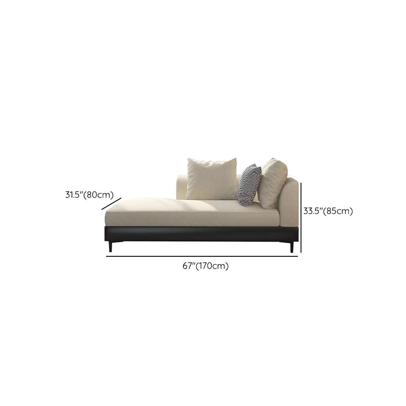 Modern Style Living Room Chaise Square Arms Upholstered Chaise Lounge Clearhalo 'Chairs & Seating' 'Chaise Lounge' 'chaise_lounge' 'furn' 'furn_chaise_lounge' 'Furniture' 'Living Room Furniture' 1200x1200_c333c854-b66c-4955-98c4-2fb190b3a328