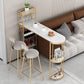 Iron Storage Base Bar Dining Table Modern Bar Table with Wine Glass Holders and Wine Rack