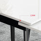 Modern Rectangle Dining Table Sintered Stone 4 Legs Table with Black Frame Clearhalo ' dining_table' 'Dining Tables & Seating' 'Dining Tables' 'furn' 'furn_dining_table' 'Furniture' 'furniture_dining_table' 'Kitchen & Dining Furniture' 'kitchen&dining_furn' 'kitchen' 'kitchen_dining_table' 1200x1200_c33650ea-d775-45bf-9d11-f13307a9b8a9