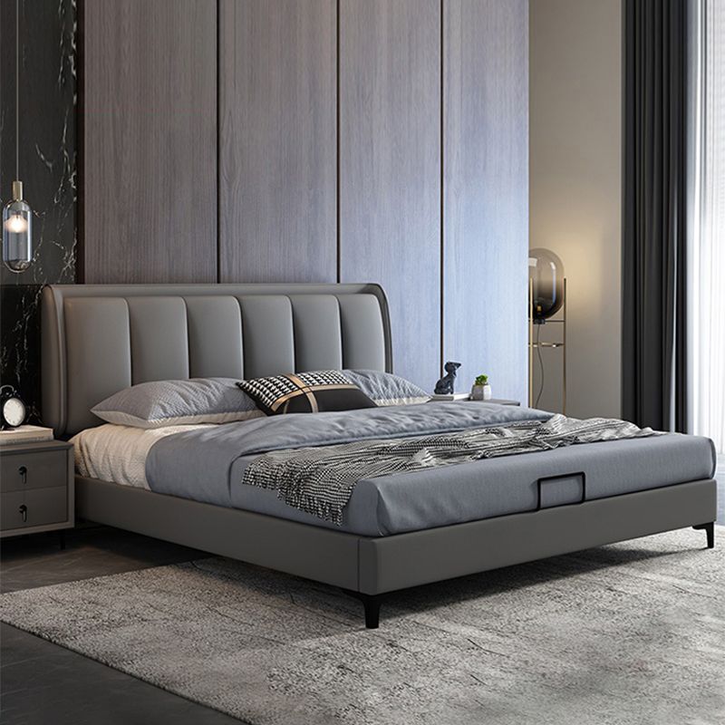 Lift Up Storage Bed Upholstered Wood Bed Frame with Headboard Clearhalo 'Bedroom Furniture' 'Beds' 'furn' 'furn_beds' 'Furniture' 1200x1200_c3384990-1def-4093-968c-03011aa6209a