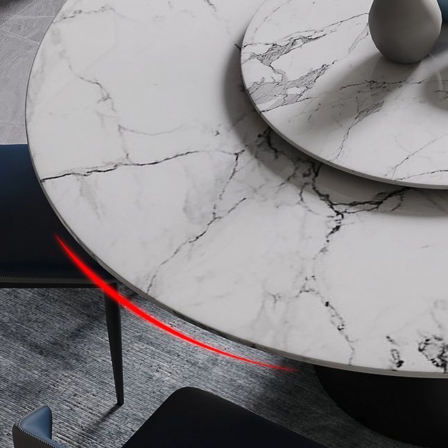 Modern 1/4/7/9/11 Pieces Dining Set Round Sintered Stone Dining Table Set Clearhalo 'Dining Room Sets' 'Dining Tables & Seating' 'dining_room_set' 'furn' 'furn_dining_room_set' 'Furniture' 'furniture_dining_room_set' 'Kitchen & Dining Furniture' 1200x1200_c338d103-2dc5-4d00-9ae7-e0722e7efa73