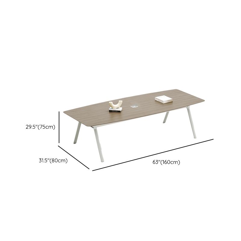 29.25-inch H Hedendaagse kantoorbureau Geproduceerd Wood Oval Writing Desk