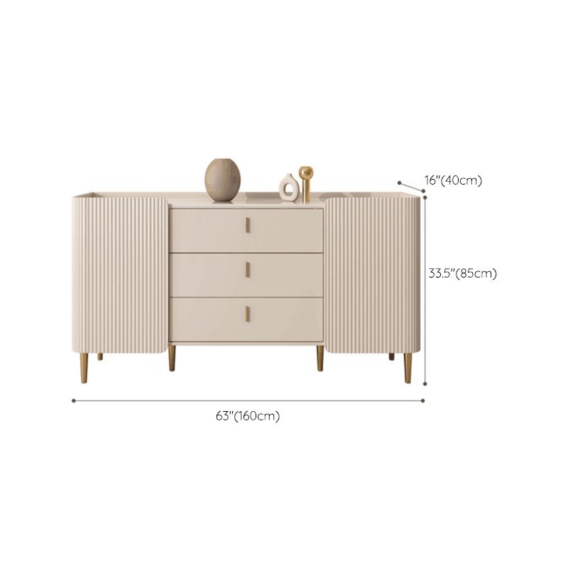 Rectangle Sintered Stone Sideboard Cabinet Luxury Home Side Board with Drawers and Doors Clearhalo 'buffet_sideboard' 'Buffets & Sideboards' 'furn' 'furn_buffet_sideboard' 'Furniture' 'Kitchen & Dining Furniture' 1200x1200_c33abd69-e7b0-4b01-9433-6763df9d20d6