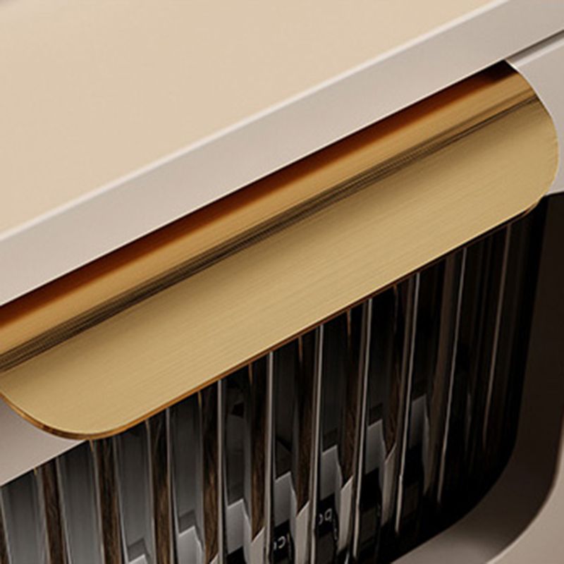 GLAM 2-DRAWER NIGHTSTAND IMITATION WOOD 20インチH脚が含まれている夜のテーブル