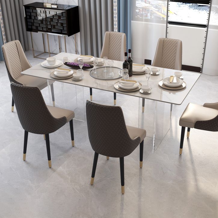 Acrylic Traditional Luxury Indoor Table Rectangle Sintered Stone Table Clearhalo ' dining_table' 'Dining Tables & Seating' 'Dining Tables' 'furn' 'furn_dining_table' 'Furniture' 'furniture_dining_table' 'Kitchen & Dining Furniture' 'kitchen&dining_furn' 'kitchen' 'kitchen_dining_table' 1200x1200_c33c500d-cf14-488a-a5ba-52a3f82e5785