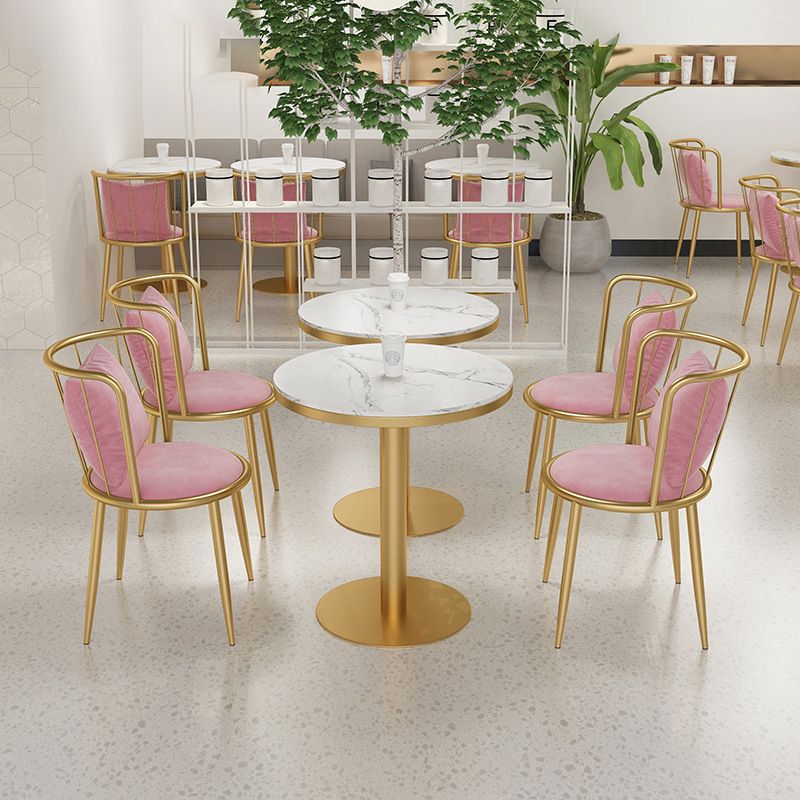 1/3 Pcs Metal Glam Dining Room Set with Round Table and Pedestal Base Dining Set Clearhalo 'Dining Room Sets' 'Dining Tables & Seating' 'dining_room_set' 'furn' 'furn_dining_room_set' 'Furniture' 'furniture_dining_room_set' 'Kitchen & Dining Furniture' 'kitchen&dining_furn' 'kitchen' 1200x1200_c33d75b5-c32f-4752-8c40-5f2c0d305dfa