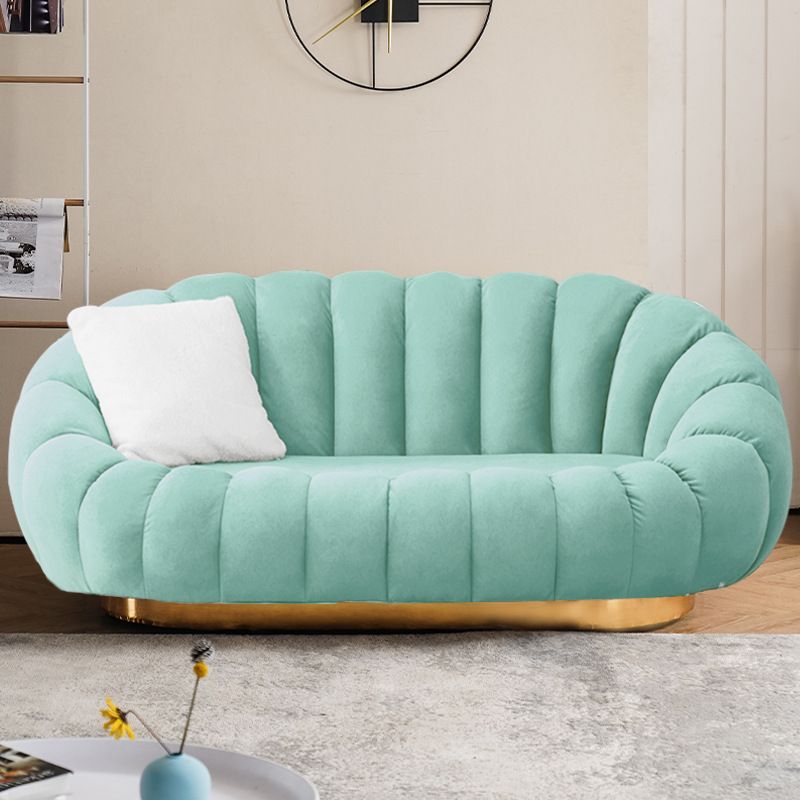 Modern Solid Color Curved Sofa with Sloped Arms for Bedroom Living Room Clearhalo 'furn' 'furn_sofas' 'Furniture' 'furniture_sofas' 'kitchen' 'kitchen_sofas' 'Living Room Furniture' 'Sofa' 'sofas' 1200x1200_c33e375e-461e-4c8a-bddb-91fcfcc5da28