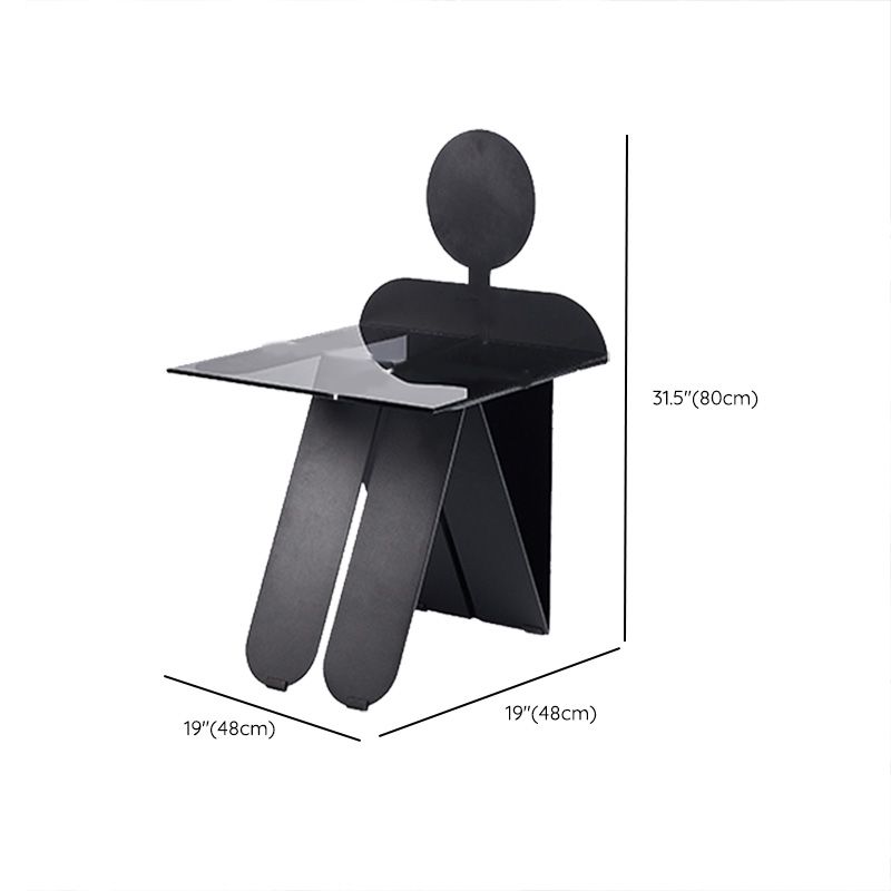 18.90" Wide Contemporary Corner Table Glass Clear Accent Side Table Clearhalo 'Coffee & Accent Tables' 'End & Side Tables' 'end_side_tables' 'furn' 'furn_end_side_tables' 'Furniture' 'Living Room Furniture' 1200x1200_c3406e8b-f221-4408-b3da-4aeac25ad690