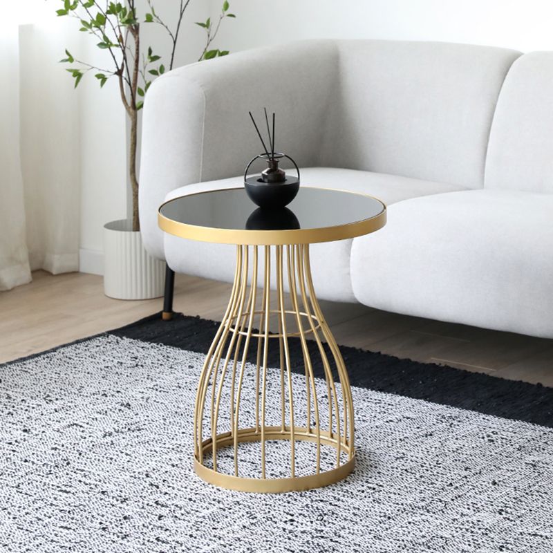 Metal Round Night Table Modern Non-Storage Legs Included Nightstand in Black/Gold Clearhalo 'Bedroom Furniture' 'furn' 'furn_night_stand' 'Furniture' 'night_stand' 'Nightstands' 1200x1200_c3410c17-8f80-4cc7-8537-887440ddcd6d