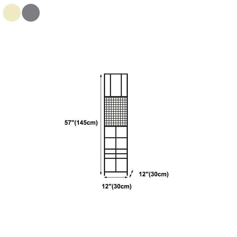 Libreria in metallo da 12 "W Open Storage Bookcase con ripiani in nero e oro