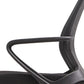 Silla moderna y contemporánea con respaldo medio Silla negra con ruedas para tareas