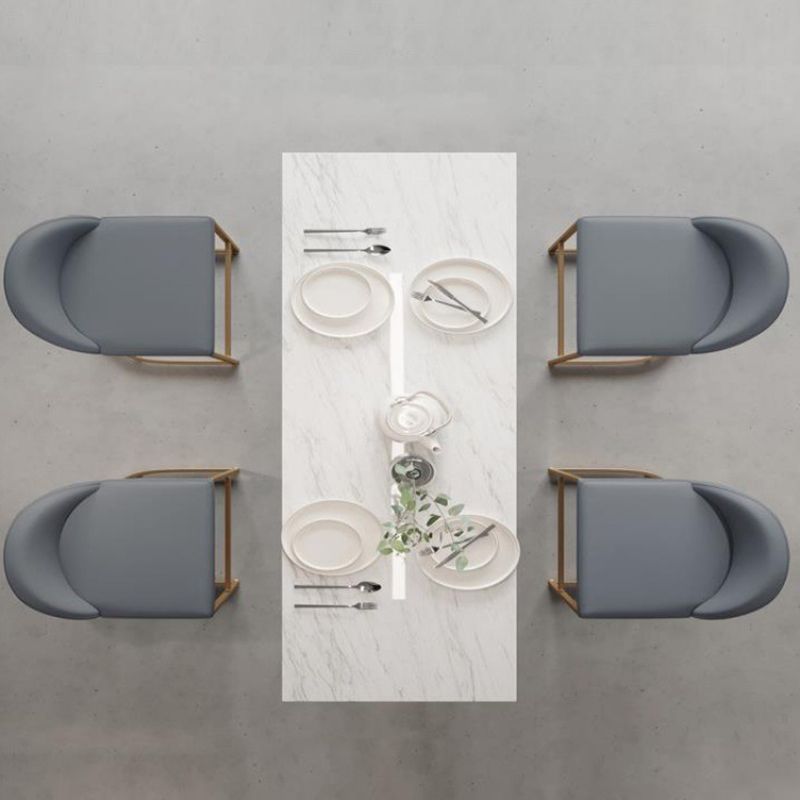 Rectangle Metal Base Bar Table Glam Sintered Stone Top Bistro Bar Table Clearhalo 'Bar Furniture' 'Bar Tables' 'bar_tables' 'furn' 'furn_bar_tables' 'Furniture' 'Kitchen & Dining Furniture' 1200x1200_c343a8c3-9a11-47bb-a191-612c579e5103