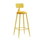 Contemporary Metal Stool PU Leather Barstools in Matte Finish for Indoor