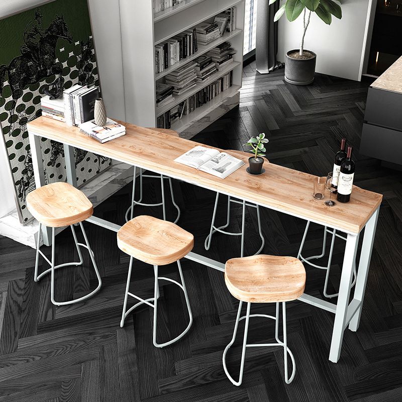 Modern Bar-height Table Solid Wood Top Bar Table for Living Room Clearhalo 'Bar Furniture' 'Bar Tables' 'bar_tables' 'furn' 'furn_bar_tables' 'Furniture' 'Kitchen & Dining Furniture' 1200x1200_c34521da-2a7b-4ca7-8ff9-6b71291606f3