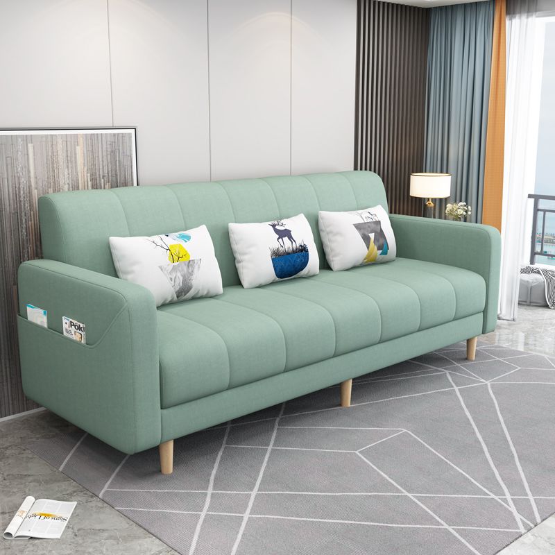 Modern Square Arm 23.62" W Convertible Sleeper Sofa with Cotton Blend for Living Room Clearhalo 'furn' 'furn_sofas' 'Furniture' 'furniture_sofas' 'kitchen' 'kitchen_sofas' 'Living Room Furniture' 'Sofa' 'sofas' 1200x1200_c34738d6-2d13-4da3-b83e-73535dd3a199