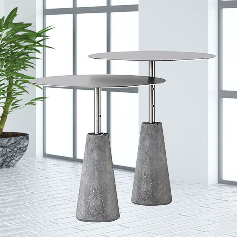 Mid-century Modern Cocktail Table Metal Silver/gold Top Round Coffee Table Clearhalo 'Coffee & Accent Tables' 'End & Side Tables' 'end_side_table' 'end_side_tables' 'furn' 'furn_end_side_tables' 'Furniture' 'furniture_end_side_table' 'Living Room Furniture' 1200x1200_c347ed52-ed93-461e-b713-31c9b027c255