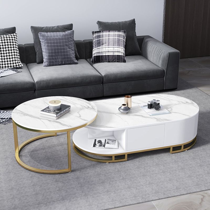 No Distressing Glam Side Table Living Room End Table with 3 Drawers