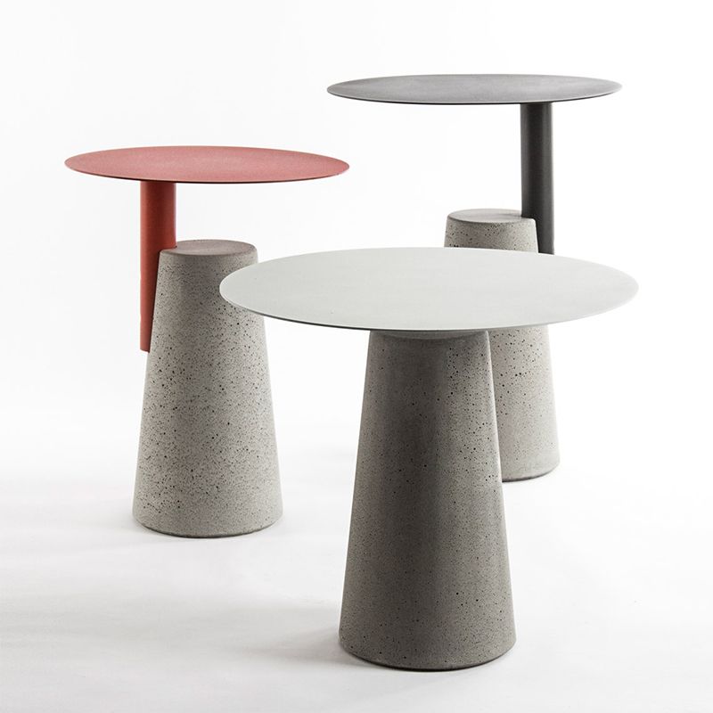 Concrete Side Table Modern Pedestal Round End Table for Living Room Clearhalo 'Coffee & Accent Tables' 'End & Side Tables' 'end_side_tables' 'furn' 'furn_end_side_tables' 'Furniture' 'Living Room Furniture' 1200x1200_c349e57f-f5a1-4090-aef0-0f0ccda50128