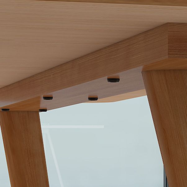 Rectangle Parsons Modern Writing Table Fixed Meeting Table of Solid Wood Clearhalo 'furn' 'furn_office_desk' 'Furniture' 'Office Desks' 'Office Furniture' 'office_desk' 1200x1200_c34b9725-46b5-490d-bf37-aac3ea95ac8d