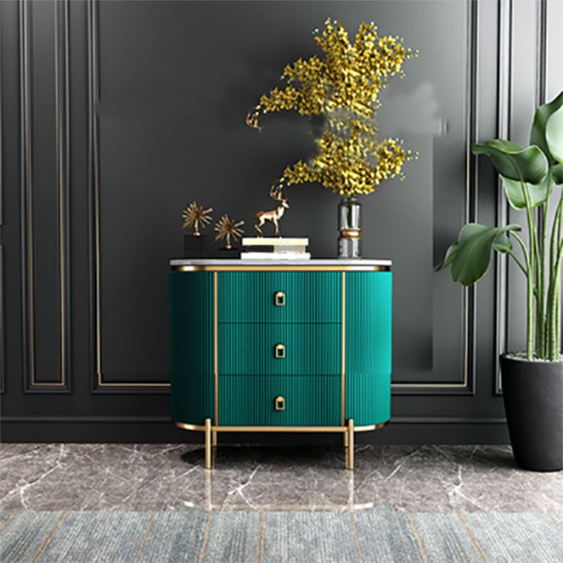 Glam Stone Storage Chest Home 16" W Vertical Chest with 3 Drawers