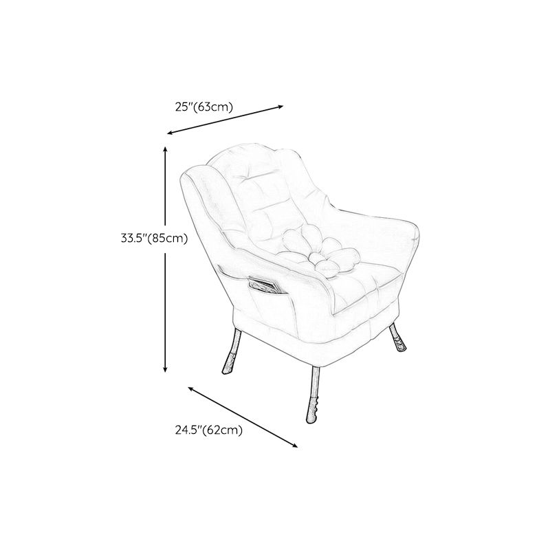 Akzentstuhl 24,80 "L x 24.40" W x 36,61 "H Lounge Stuhl für Wohnzimmer