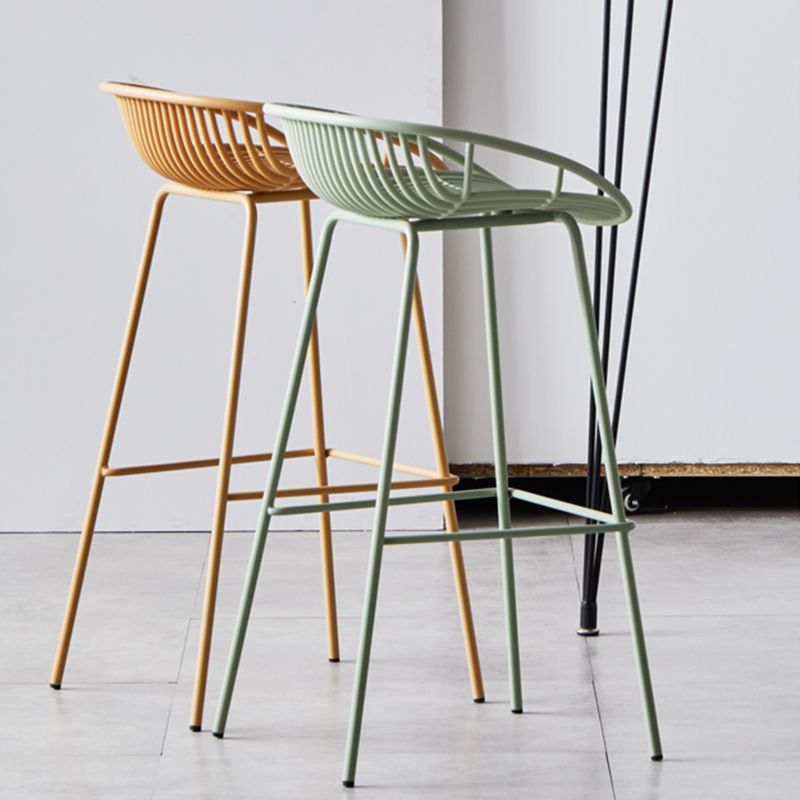 Industriële metalen kruk metalen lage rugkrukkruk in matte afwerking voor binnen